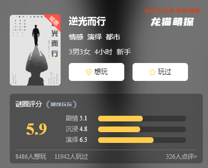逆光而行剧本杀复盘答案