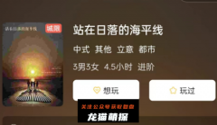 《站在日落的海平线》
