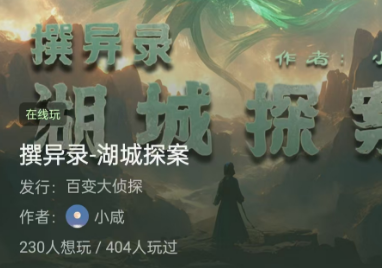 撰异录-湖城探案百变大侦探答案